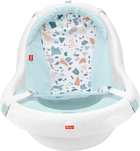 Fisher-Price 4-in-1 2 Baby to Toddler Bath Sling 'N Seat Tub with Removable Infant Support and Toys, Pacific Pebble