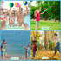 Ball Catch Set Games, Toss Paddle Outdoor Toys, Beach Toys with 2 Paddles & 2 Balls for Kids Birthday Gift