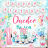 1st Oneder the Sea Birthday Girl Decorations, Under the Sea Ocean Animal Happy Birthday Backdrop Banner High Chair