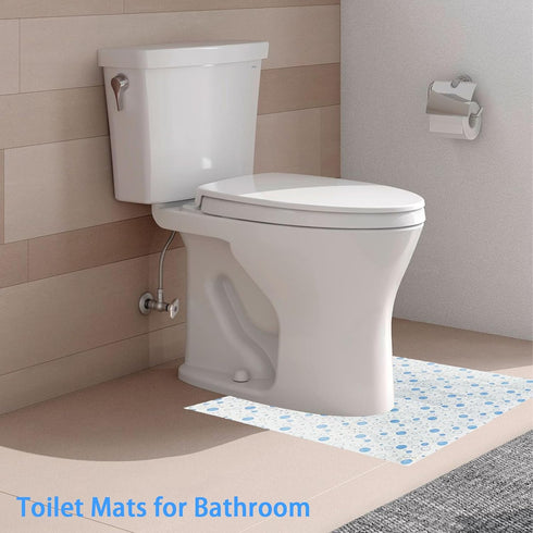 FCQWMTSD 60 Pack Commode Commode Disposable Toilet Mat,Non-Slip Waterproof U-Shape Pads for Adult Incontinence & Kids