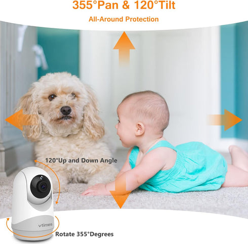 Baby Monitor with Camera and Audio, 3.2" IPS Screen Video Monitor, No WiFi, Night Vision, Portable with 1000ft Range