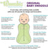 Woombie 14-19 lbs Original Baby Swaddling Blanket - Soothing, Cotton Baby Swaddle with Zipper - Wearable Newborn