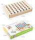 4 in a Row Wooden Board Game - Foldable Line Up 4 Classic Family Toy for Kids and Family