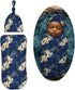 Sets Turtle Starfish Seahorse Newborn Swaddle Blankets Hat Soft Baby Receiving Blanket Swaddle Sack for Baby Shower