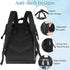 Honeybaby Backpack 19L Diaper Bag for Mom & Dad Checkered Background Flowers Large Diaper Bag Tote with Multi-Pocket