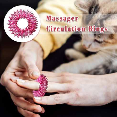 300 Nuogo Pcs Acupressure Rings Spiky Sensory Finger Rings for Fingers Stress Relief Fidget Sensory Toys for Teens