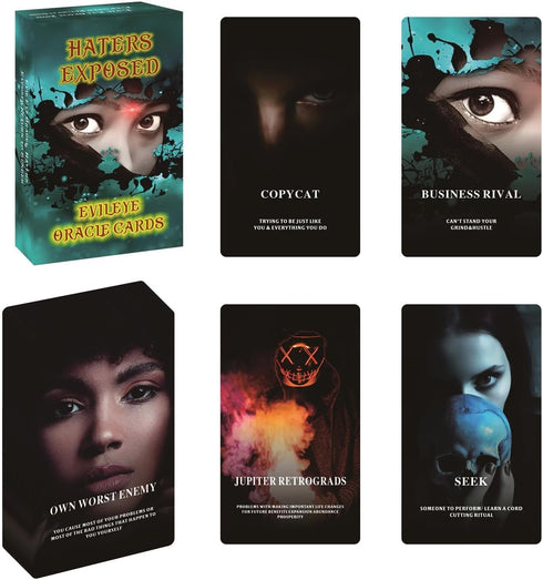 Evil Eye Oracle Cards, Haters Exposed, Insight and Discovery Deck for Wisdom and Revelation