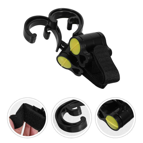 HOODANCOS 2pcs Universal Stroller Hooks for Hanging Bags, Stroller Accessory Clips with Strong Grip, Multipurpose