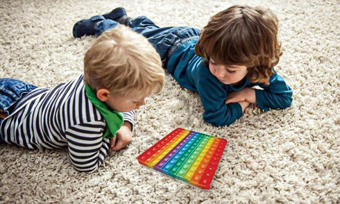 100 Pop It Fidget Toy Rainbow Counting Chart for Kids - Bubble Pop Its - 1st Grade Classroom Must Haves