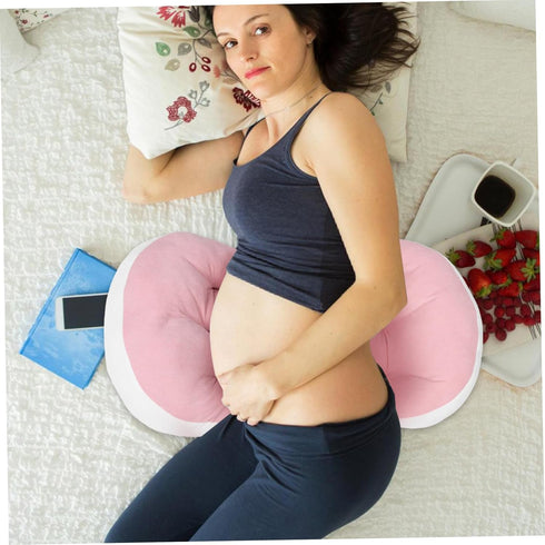ORFOFE U-Shaped Pregnancy Support Pillow for Ergonomic Abdomen and Cushion Lightweight Nursing Pillow for Pregnant
