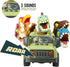 DINOBROS Dinosaur School Bus Toy with Lights & Sounds - Friction Powered Fun