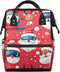 Hsnar Snowman Santa Claus Waterproof Diaper Bag Backpack Large Capacity Baby Bag with