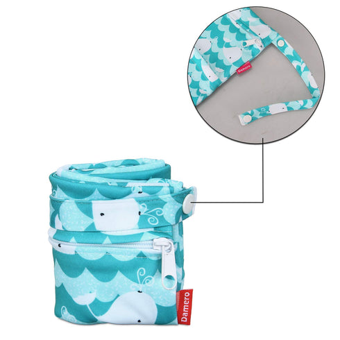 Swimming, Damero Cloth Diaper Wet Dry Bag with Handle for Swimsuit, Pumping Parts, Wet Clothes and More, Ideal