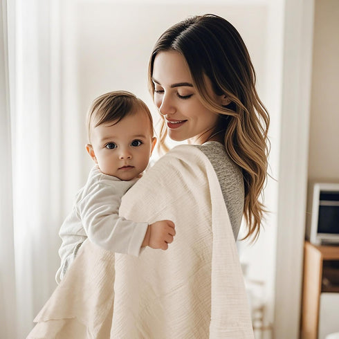 babify 3pack) Baby Swaddle Blanket Neutral - Lightweight and Breathable Muslin Swaddles for Newborns - Receiving