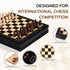 Set 12 Inch 2 1 2 Sets Peradix Magnetic Chess Classic in with Chess Pieces, Wood Board Box with Storage, Extra Queens