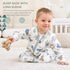12-18 0.5 2-Way 2 Pack(Large) Baby Sleep Sack Months, Long Sleeve Baby Wearable Blanket Tog with Mittens, Zipper