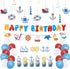 PRATYUS Nautical Party Decorations for Boys, Girls, Adults - Anchor Sailboat Theme Supplies with Banner, Cake Topper,