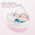 k8PurrDog Diaper caddy Organizer, Cotton Rope Gift Basket with Removable Divider, Nursery Storage Organizer for Baby