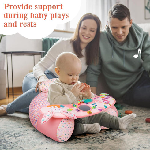 3-36 Baby Donut Sit Me Up Floor Seat for Months, Inflatable Baby Seat with Cover, Activity Chair for Sitting up