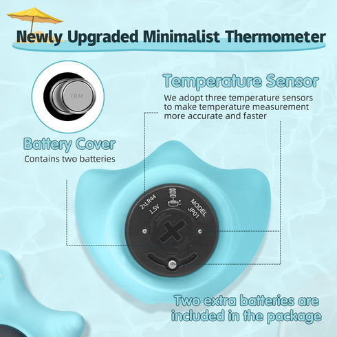 Baby Bath Thermometer - BabyElf Safety Floating Bathing Toy for Infants, Upgraded Mute Visual Alert