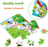 Puzzles for Kids Ages 4-6, 10 Pack of 20 Piece Wooden Jigsaw Puzzles for Toddlers, Educational Toys