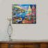 Colorful Coastal Town Paint by Number Kits, 16 x 20 inch Canvas DIY Oil Painting for Kids, Students, Adults with Brushes