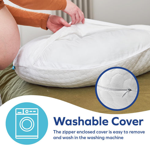 Talbot's Dr. Mom's Pregnancy Pillow - Stay Cool U-Shaped Pillow for Pregnant Women