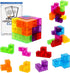 Magnetic Building Blocks, Magic Magnetic 3D Puzzle Cubes, Set of 7 Multi Shapes with 54 Guide Cards for Intelligence