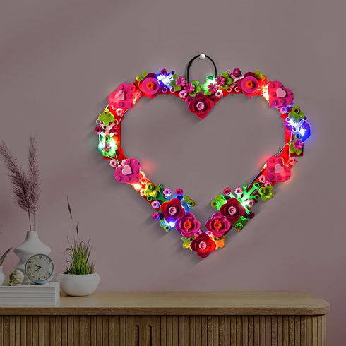 Upgraded LED Light Kit for LEGO Heart Ornament Building Set, Compatible with LEGO 40638, Great Gift