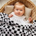 Soft Checkered Baby Blankets for Unisex Girls or Boys Breathable Gender Neutral Nursery Double Layer Blankets with Dotted Backing for Newborn Toddlers (30” X 40”) by FIGEPO