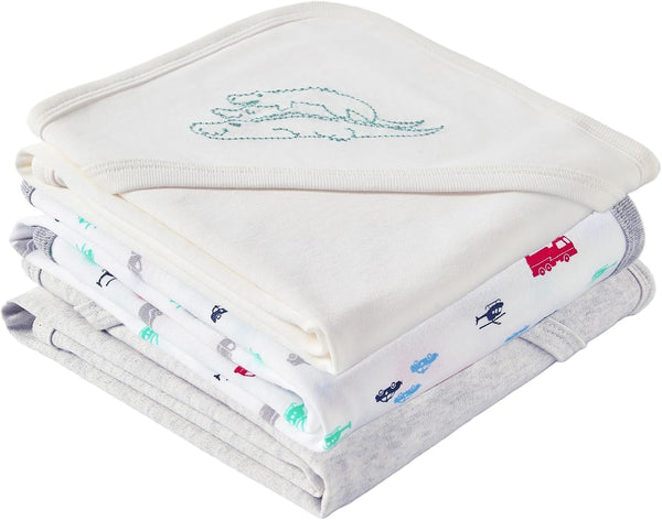 100% Cotton Baby Blankets - Ultra Soft Breathable Cartoon Print Multi-Scenario Usage
