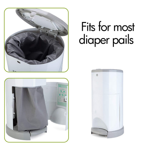 Diaper(Pack 3), Teamoy Pail Liner for Cloth of Reusable Diaper Pail Wet Bag with Drawstring, Fits for Dekor, Ubbi