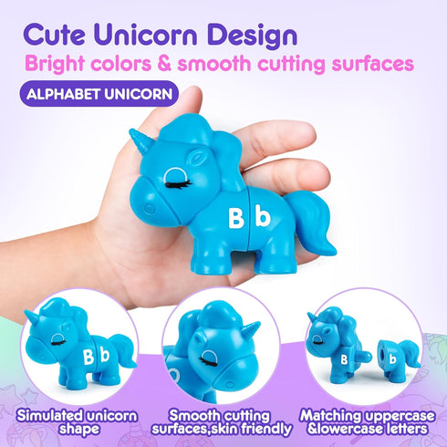 Matching Letter Montessori Toys - ABC Unicorn Alphabet Sorting Educational Toy Sets for Kids Age 3-6