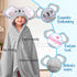 MYPHNEX Personalized Baby Towels with Hood, Bunny Bath Towels for Girls Boys, Super Soft Absorbent, Custom Toddler