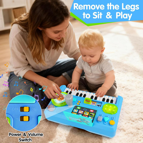 1-3, 6-9-12-18 1 Baby DJ Table for Toddlers Baby Musical Piano Toys Months Toddler Activity Learning DJ Mixing Table