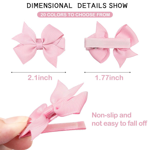 CÉLLOT 20PCS Hair Clips for Girls, Fully Lined Alligator Clips for Toddlers, Kids, Infants, and Babies