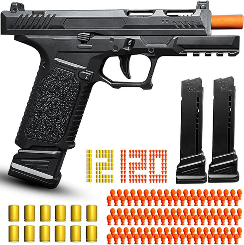 8+ Automatic Shell Ejecting Toy Gun Pistol, Soft Bullet Toy Gun for Boys, Education Model Realistic Toy Pistol Shooting