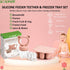 Baby Breastmilk Popsicle Molds & Baby Fruit Food Feeder Pacifier Combo, BPA Free Silicone Nibble Freezer Tray Storage Containers Teething Toys for Safe Infant Self Feeding, 4 Month+(Orange)