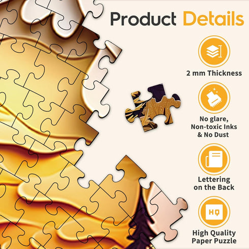 1000 Puzzle-26.6 26.6in masseruon Round Puzzles for Adults Pieces-Naturelish * Jigsaw Puzzles with HD Matte Finish-Hard