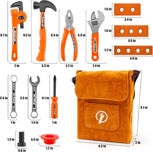 PANPAPA Toddlers-24-Piece 3-5 Tools for Toy Screwdriver & Kids Pliers Kit with Tool Bag, Realistic Construction Toys