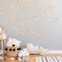 Kathfly4 Pieces Boho Nursery Cloud Star Wall Decor Wooden Babyroom Moon Rattan Wall Decor Wooden Rainbow for Children