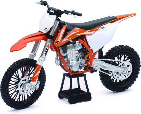 NewRay KTM 450 SXF Dirt Bike, Realistic Functional Kids Toy or Collectible Motorcycle, 1/10 Scale