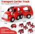 MindPal 3 4 5 6 7 8-in-1 Set 3-5, Set Fire Truck Toy for Years Old Toddler Boys, Fire Car Carrier Vehicle for Boys Age