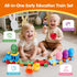 2-4, Set 8 Counting Eggs,2-3 hahaland Dinosaur Toys for Toddlers Montessori Learning Toy Matching Train with Dinosaurs