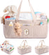 SFYBYHEART Initial Personalized Diaper Caddy, Baby Storage Basket for Diapers and Wipes,