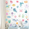 CELAENO Watercolor Ocean Animals Wall Decals - Peel and Stick Under the