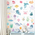 CELAENO Watercolor Ocean Animals Wall Decals - Peel and Stick Under the