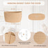 3-Tier Goodpick Hanging Basket Over the Door, Cotton Rope Wall basket, Hanging Nursery Decor for Organizing, Jute