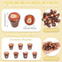 25Pcs Set 15x17mm Resin Mini Coffee Cups Miniature Kitchen Fake Drink Food Brown Coffee Mug Lovely Tableware Dollhouse