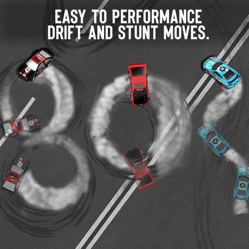 1:24 10MPH 4WD 2 RACENT Scale RC Drift Car, Remote Control Car with LED Light, Racing and Drifting Wheels, Rechargeable